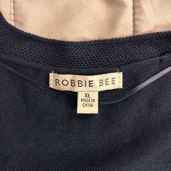 Robbie Bee cardigan short sleeve sweater Navy Blue - Picture 2 of 5
